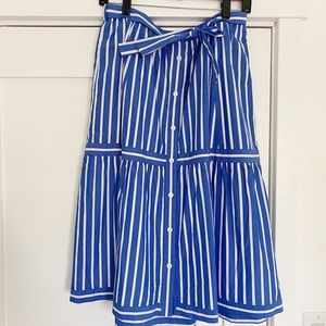 J. Crew Striped Midi Skirt